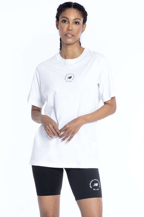 New Balance Kadın T-shirt Beyaz New Balance Kadın T-shirt Beyaz