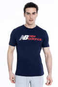 New Balance Erkek Bisiklet Yaka T-shirt LACIVERT