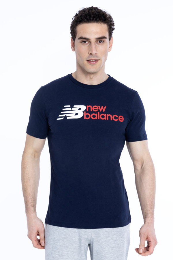 New Balance Erkek Bisiklet Yaka T-shirt LACIVERT