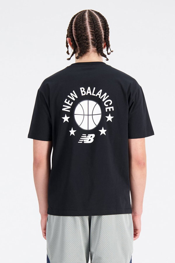 New Balance Erkek Bisiklet Yaka T-shirt SIYAH