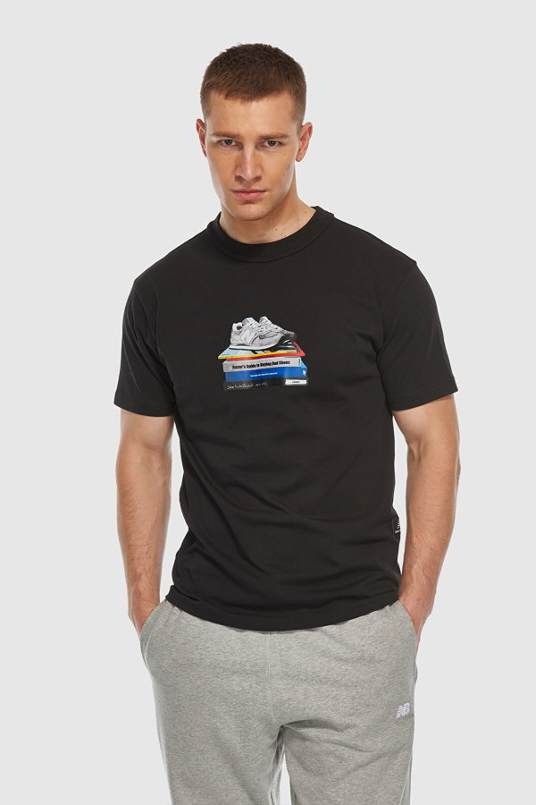 New Balance Erkek Bisiklet Yaka T-shirt SIYAH