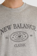 New Balance Erkek Bisiklet Yaka Erkek T-shirt GRI