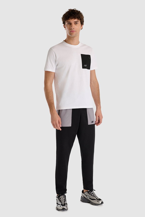 New Balance Bisiklet Yaka Erkek T-shirt EKRU