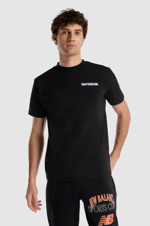 New Balance Erkek Bisiklet Yaka Erkek T-shirt SIYAH