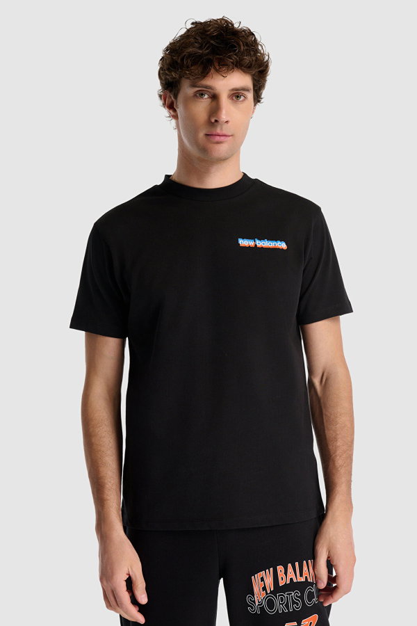 New Balance Erkek Bisiklet Yaka Erkek T-shirt SIYAH
