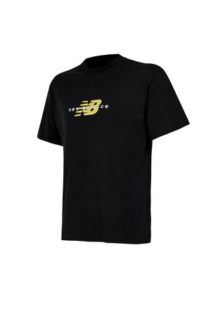 New Balance Bisiklet Yaka Erkek T-shirt SIYAH