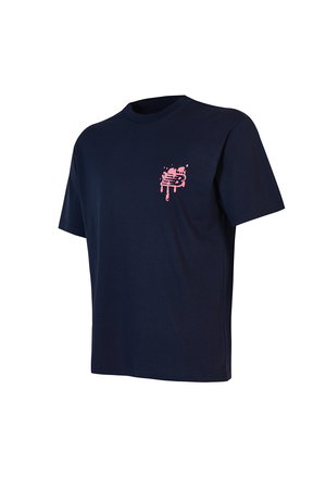 New Balance Bisiklet Yaka Erkek T-shirt LACIVERT