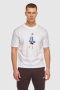New Balance  Bisiklet Yaka Erkek T-shirt Beyaz