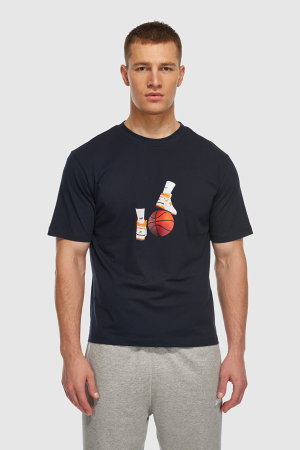 New Balance Bisiklet Yaka Erkek T-shirt LACIVERT