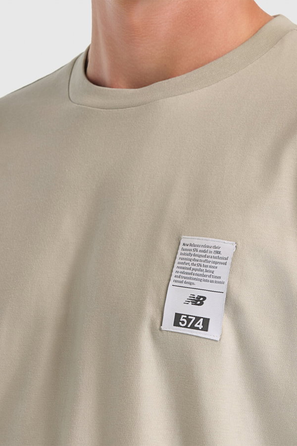 New Balance Erkek Bisiklet Yaka T-shirt GRI