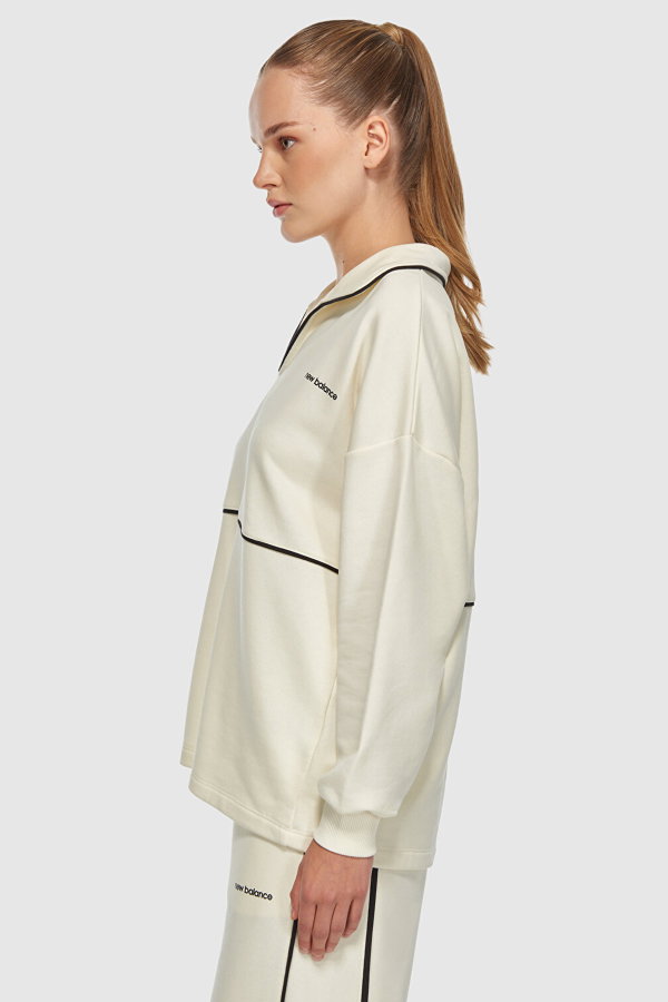 New Balance  Kadın Sweatshirt KREM