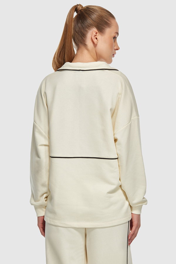New Balance  Kadın Sweatshirt KREM
