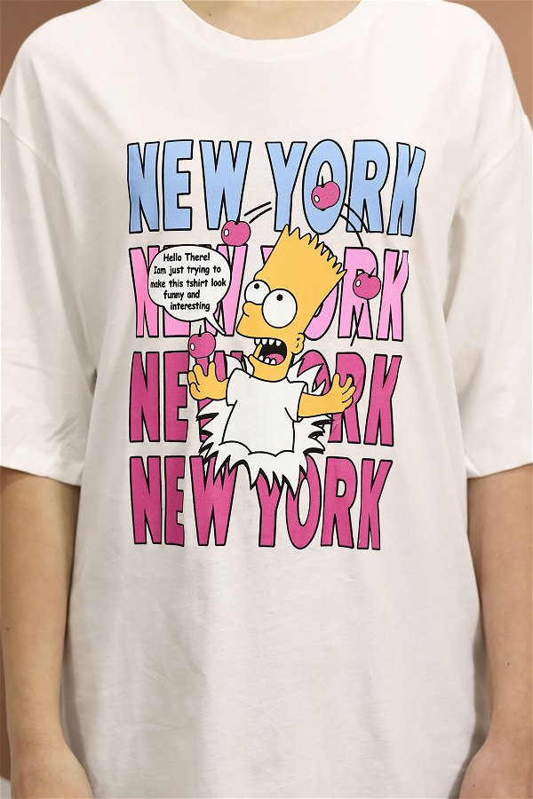 Gabria New York Baskılı T-shirt
