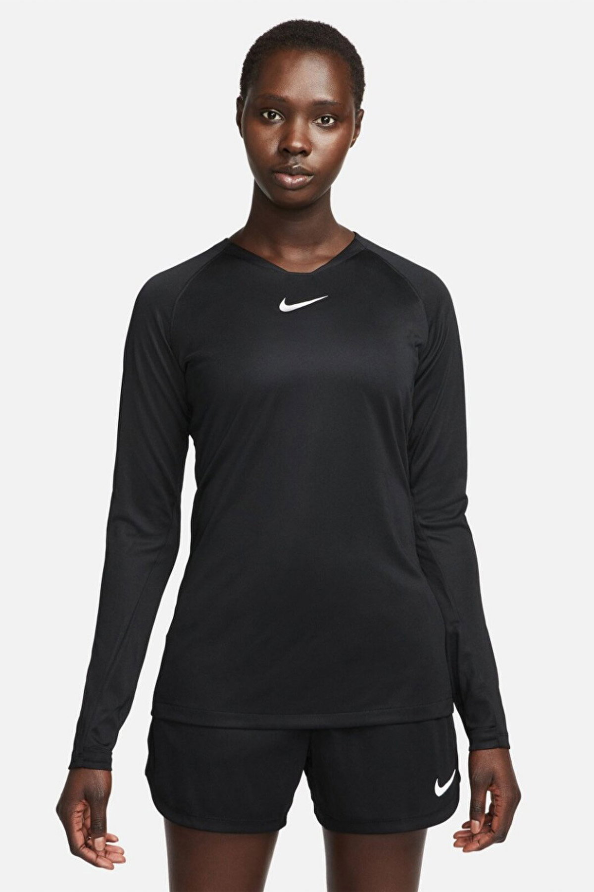 Nike Dri-FIT Park Jersey LS Kadın Siyah Uzun Kollu T-shirt SIYAH