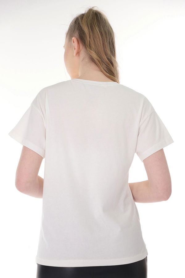 Ön Baskılı T-shirt Beyaz Ön Baskılı T-shirt Beyaz