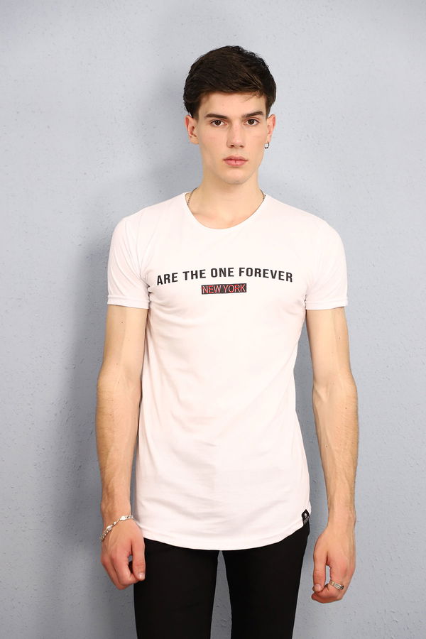Ön Baskılı T-shirt Beyaz Ön Baskılı T-shirt Beyaz