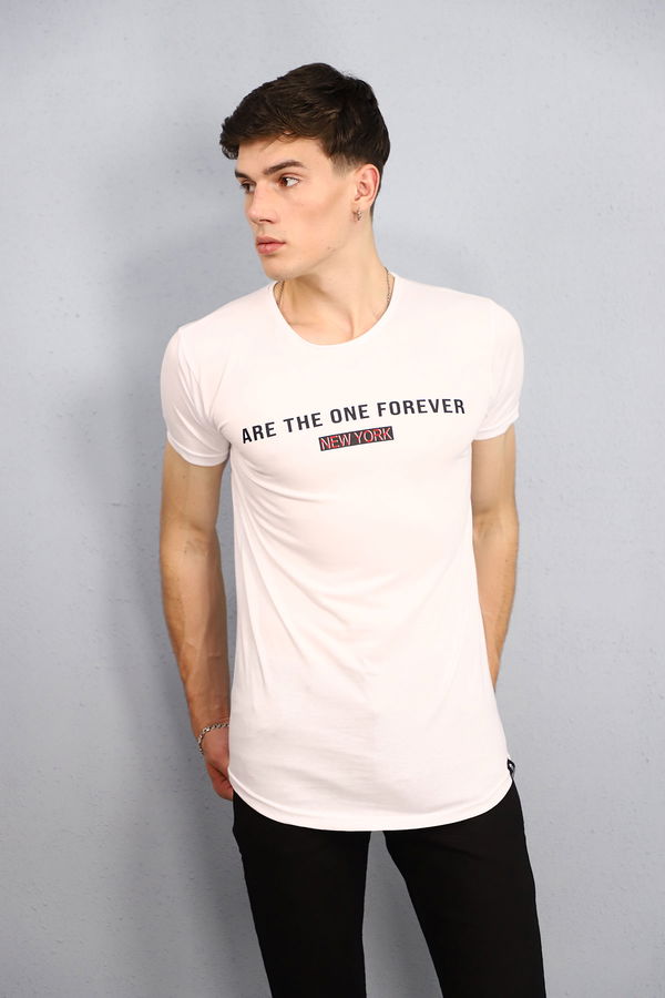 Ön Baskılı T-shirt Beyaz Ön Baskılı T-shirt Beyaz
