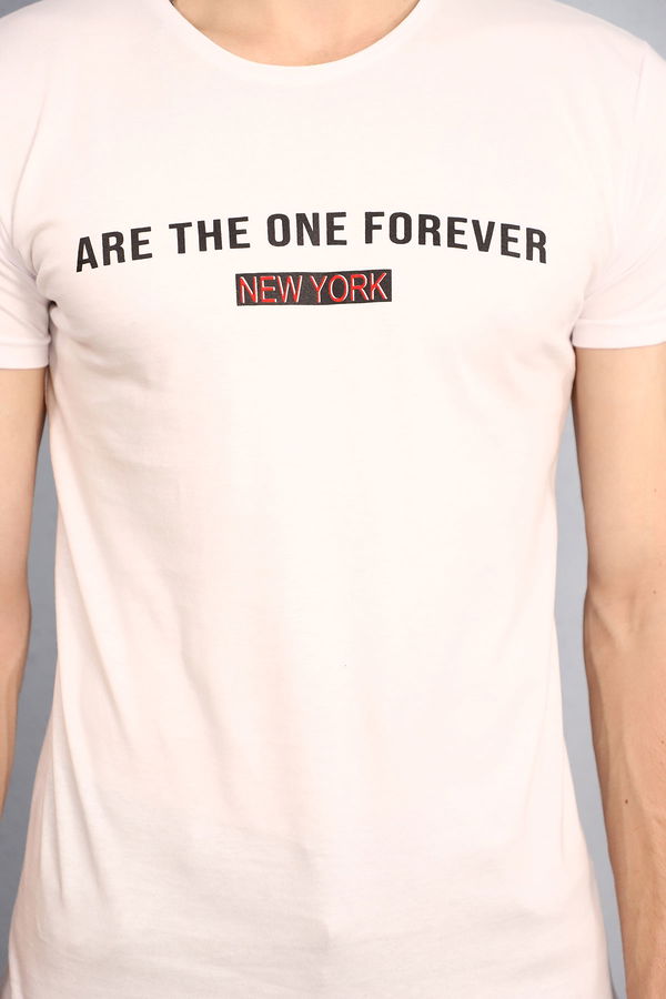 Ön Baskılı T-shirt Beyaz Ön Baskılı T-shirt Beyaz