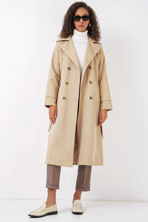 Gabria Ön Düğmeli Trenchcoat BEJ Gabria Ön Düğmeli Trenchcoat BEJ
