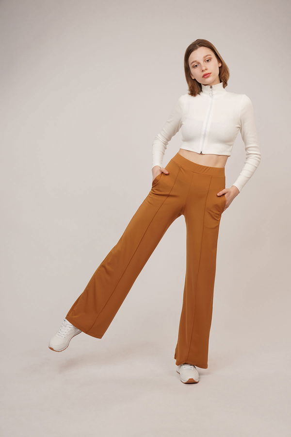 Bel Lastikli Dalgıç Pantolon CAMEL Bel Lastikli Dalgıç Pantolon CAMEL
