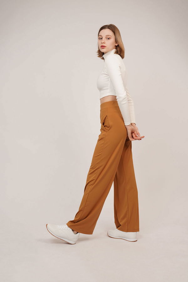 Bel Lastikli Dalgıç Pantolon CAMEL Bel Lastikli Dalgıç Pantolon CAMEL