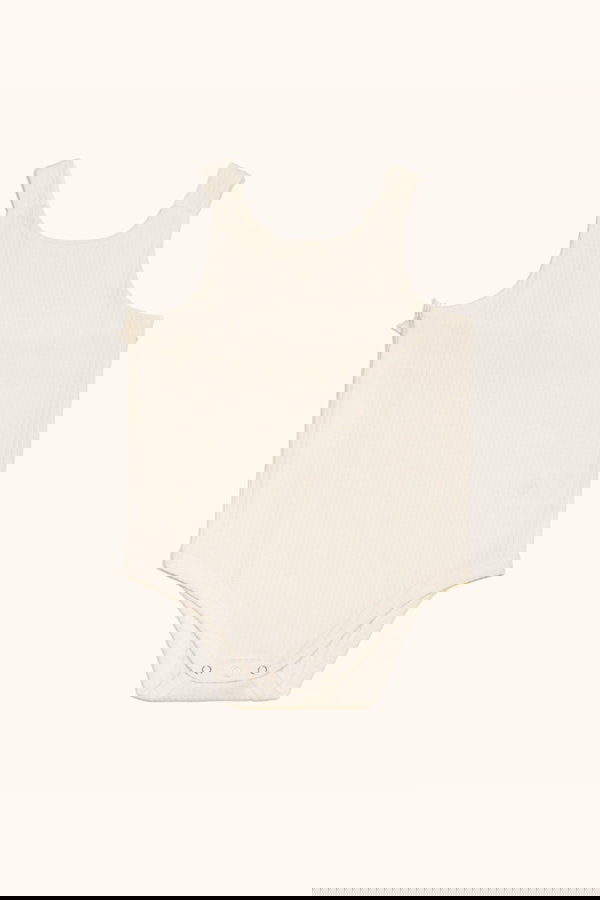 Organik Pamuk Askılı Body EKRU