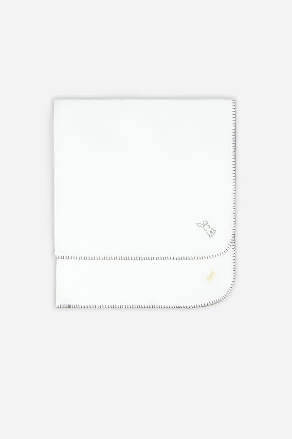 Organik Pamuk Body Battaniye Set Beyaz