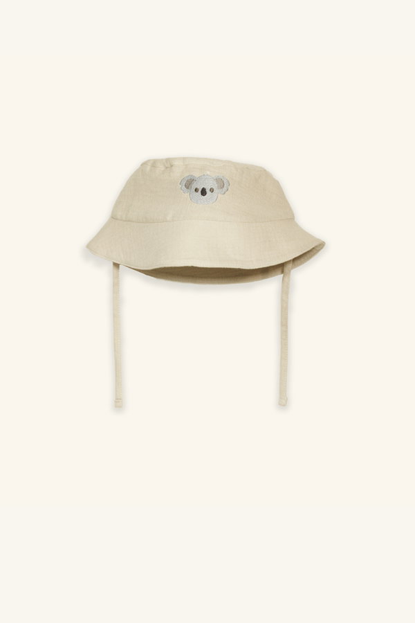 Organik Pamuk Müslin Balon Şort-Body-Şapka Takım MAVI