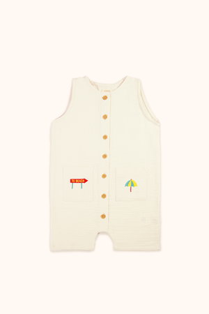 Organik Pamuk Müslin Tulum BEJ