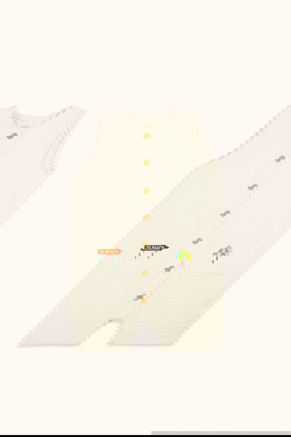 Organik Pamuk Müslin Tulum BEJ