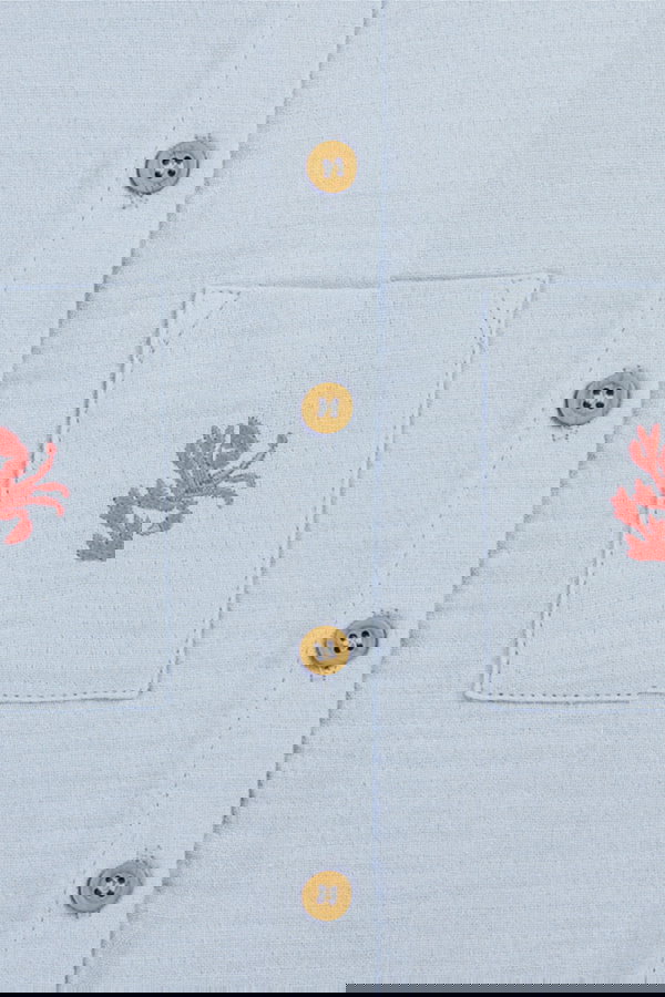 Organik Pamuk Müslin Tulum MAVI