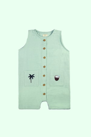 Organik Pamuk Müslin Tulum MINT