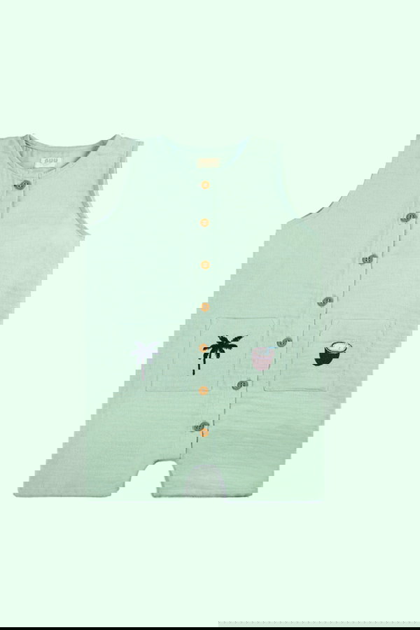 Organik Pamuk Müslin Tulum MINT