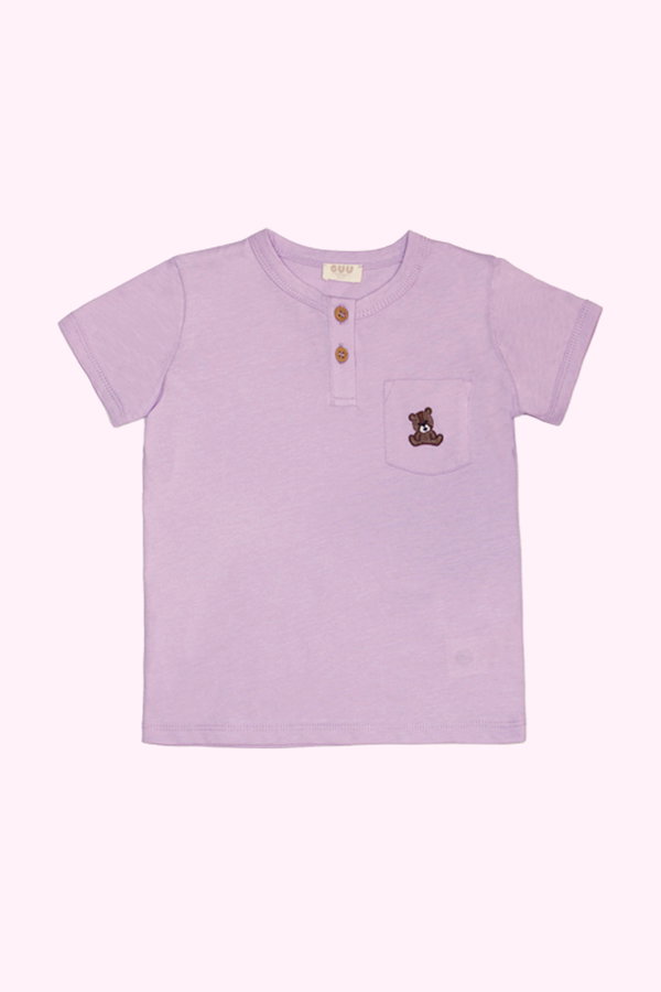 Organik Pamuk T-shirt ve Şort Takım LILA