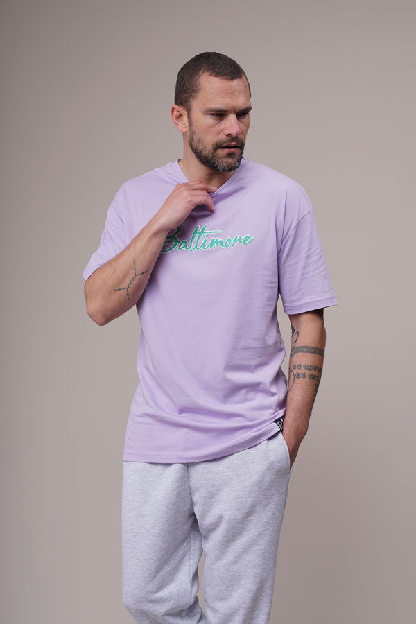 Gabria Baltımore Baskılı Oversize T-shirt