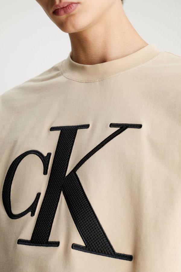 Calvin Klein Erkek T-shirt BEJ