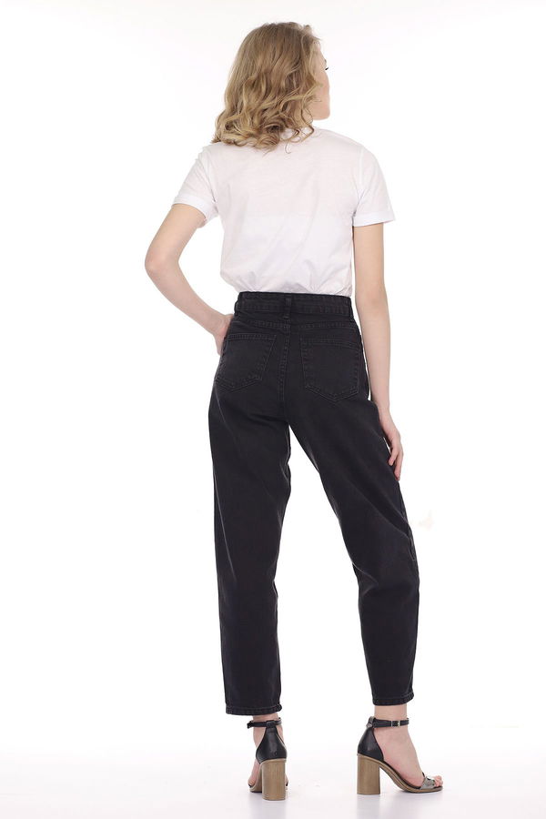 Pileli Mom Jeans  Pantolon FUME