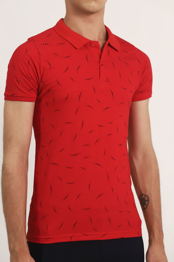 Gabria Polo Yaka  Desenli T-shirt