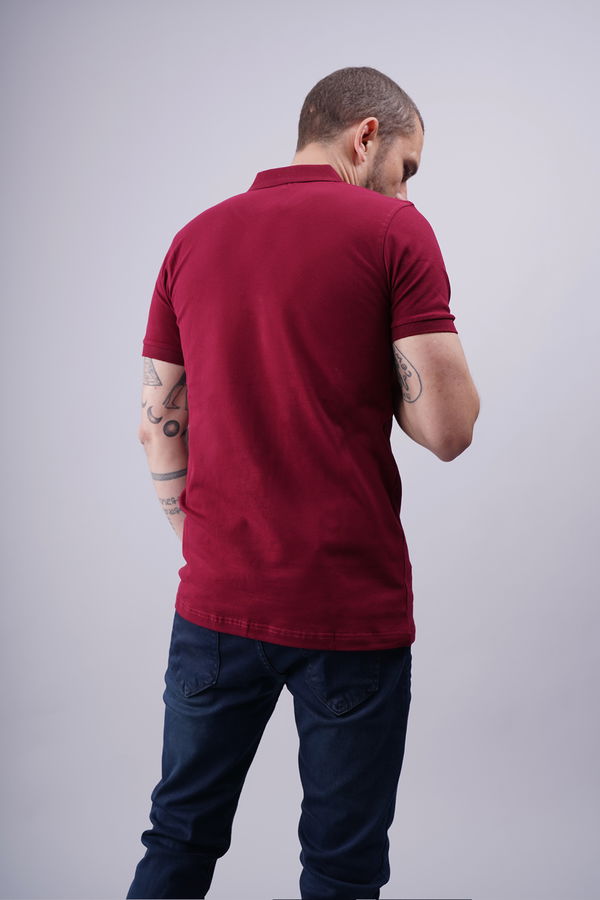 Polo Yaka Erkek T-shirt BORDO Polo Yaka Erkek T-shirt BORDO