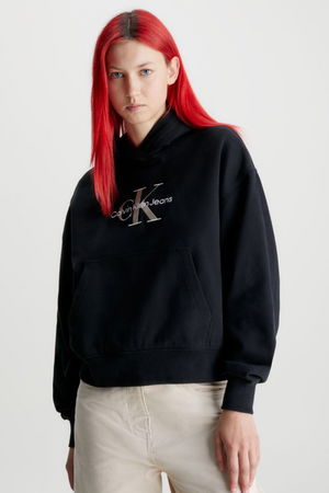 Calvin Klein Kapüşonlu Kadın Sweat SİYAH Calvin Klein Kapüşonlu Kadın Sweat SİYAH