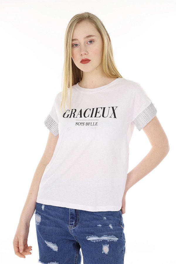 Gabria Pul Detaylı T-shirt