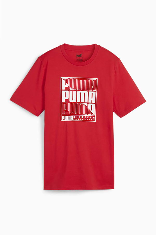 Puma Graphics Box Erkek T-shirt Kırmızı