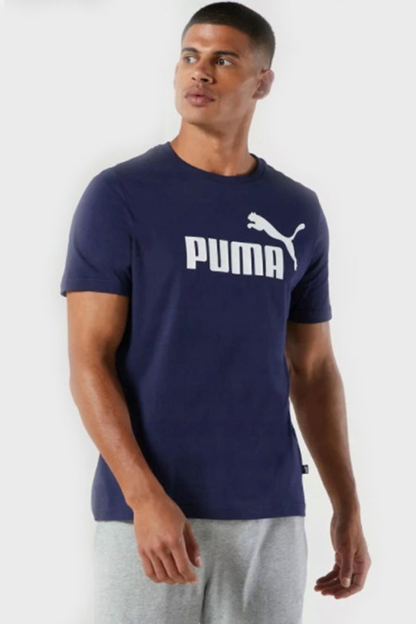 Puma Ess Logo Erkek T-shirt LACIVERT