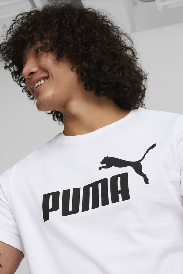 Puma Ess Logo Erkek T-shirt Beyaz