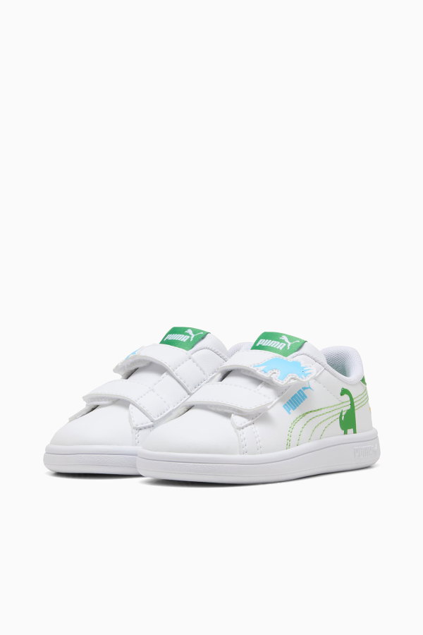 Puma Smash 3.0 Dino V Inf Çocuk Spor Ayakkabı Beyaz
