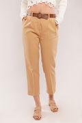 Quzu Beli Kemerli Pantolon CAMEL