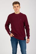 Tommy Hilfiger Bisiklet Yaka Erkek Kazak BORDO