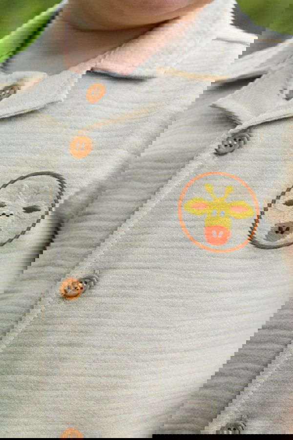 Safari Konsept Organik Pamuk Müslin Gömlek ve Şort Takım BEJ