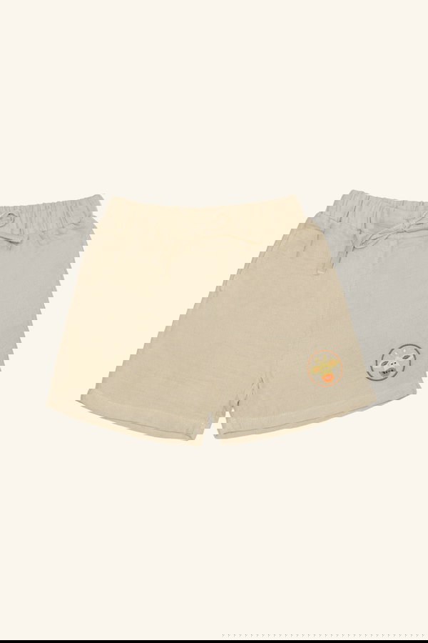 Safari Konsept Organik Pamuk Müslin Gömlek ve Şort Takım BEJ