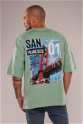 Gabria San Francisso Baskılı T-shirt GRI